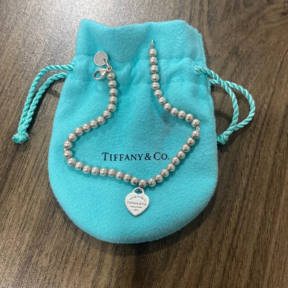 Tiffany & Co. Blue Enamel Heart Bracelet